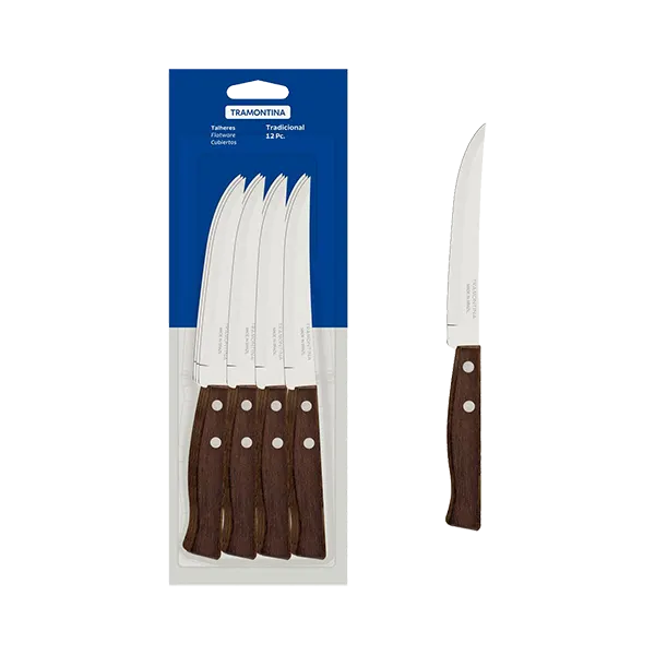 JGO CUCHILLOS ASADO 5" 12 PZAS TRAMONTINA TRADICIONAL BLISTER